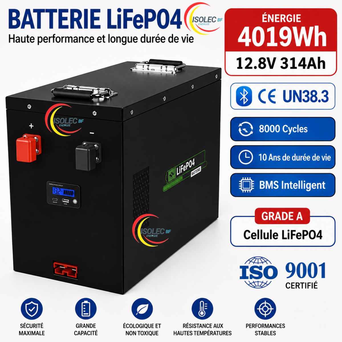 Batterie lithium SUNBAT 12,8V 314Ah