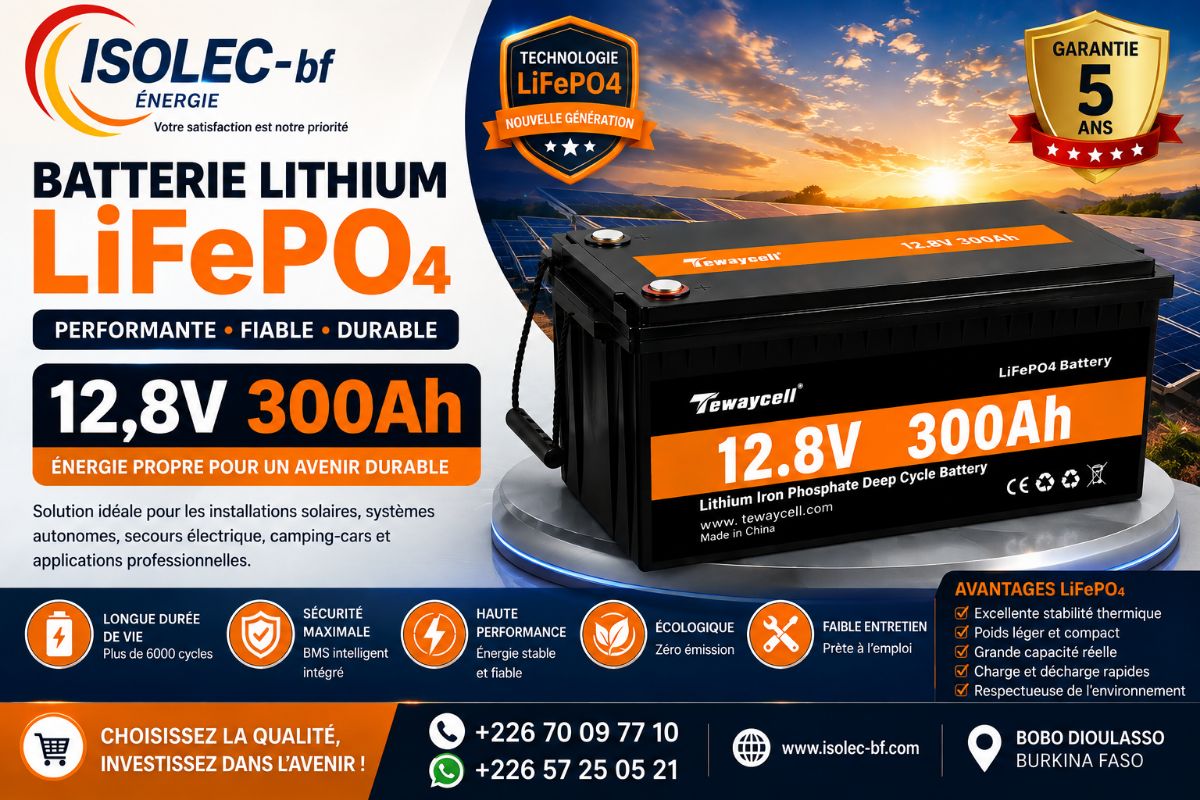 Batterie Lithium HWB 12.8V 300Ah