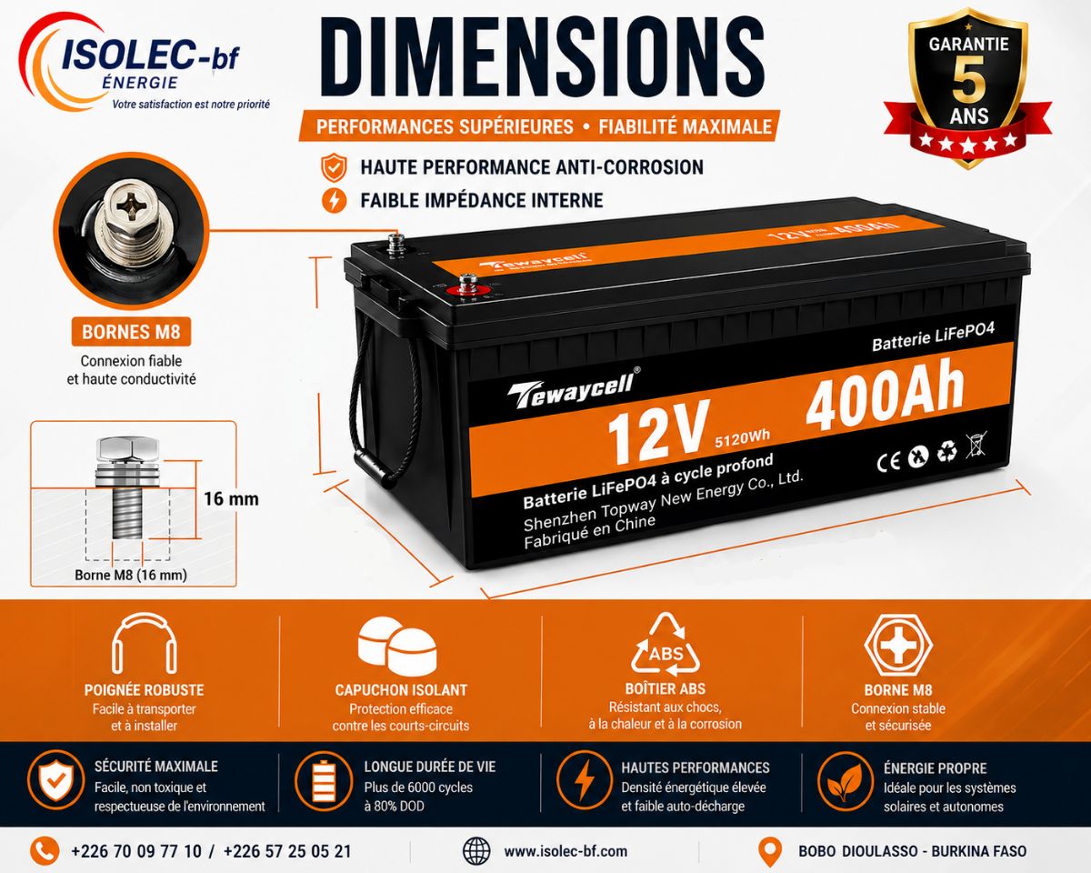 Batterie Lithium HWB 12.8V 400Ah 2