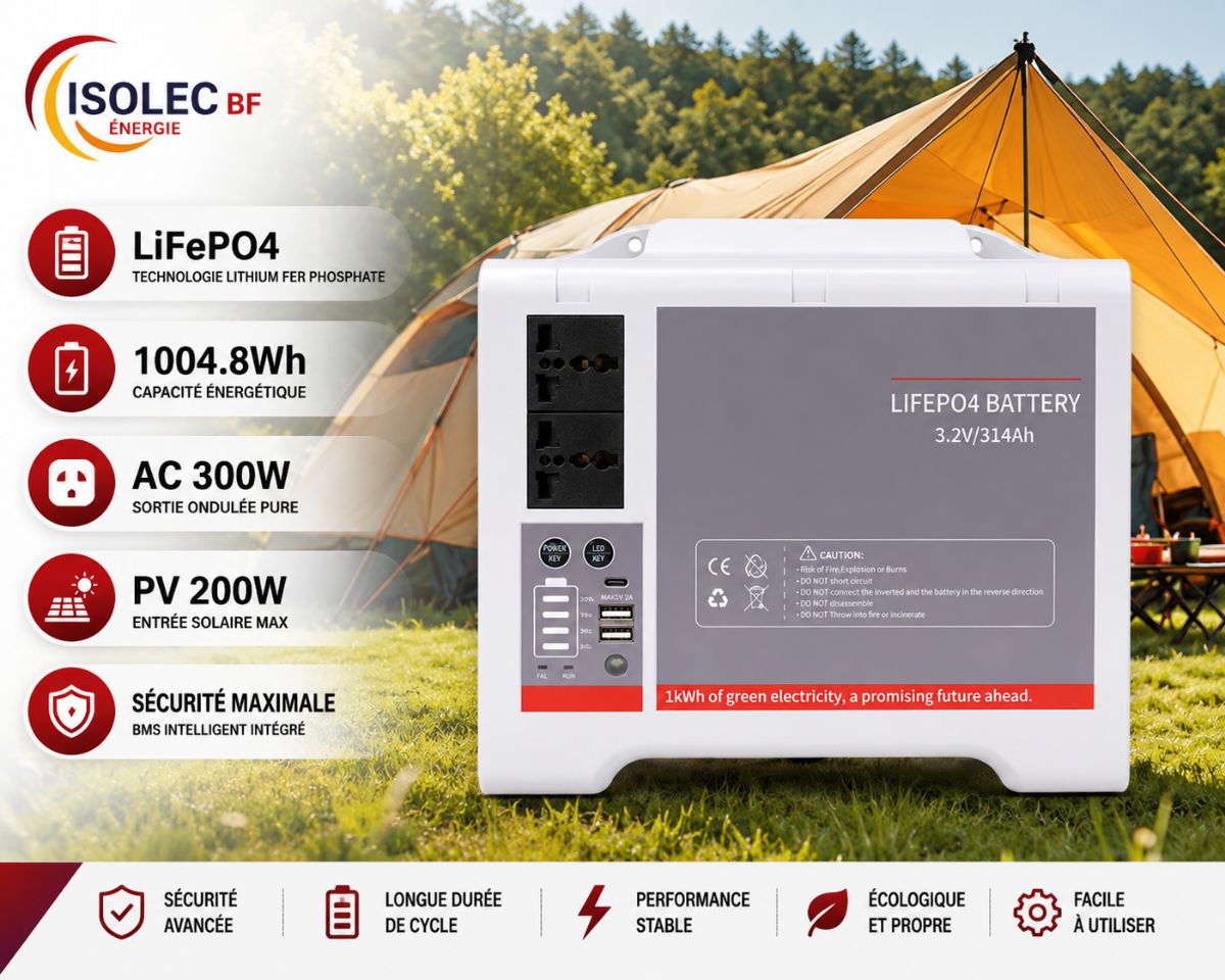 Centrale d'énergie L2-N1-300  300W 1004Wh