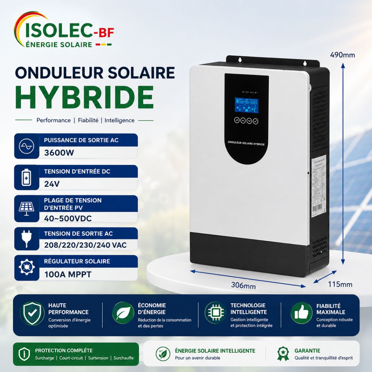 Onduleur hybride SYP3,6KW-24V