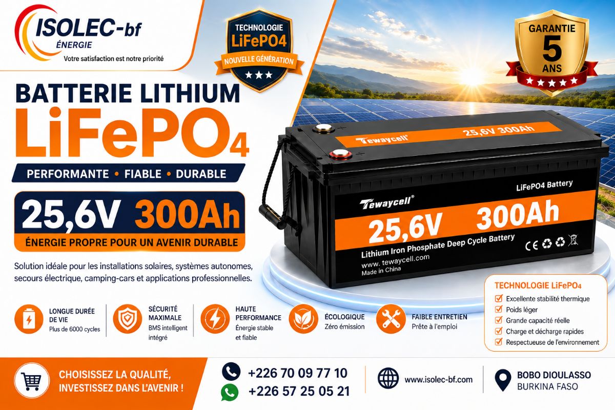 Batterie Lithium HWB 25,6V 300Ah 3