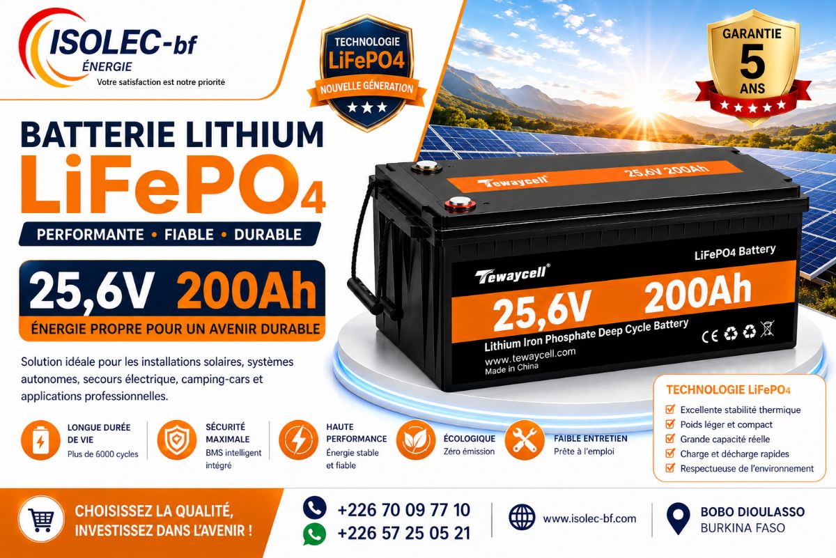 Batterie lithium HWB 25,6V 200Ah 3