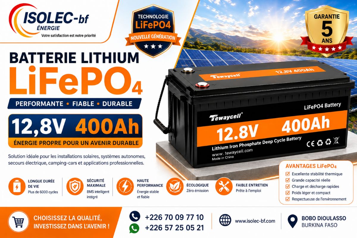 Batterie Lithium HWB 12.8V 400Ah 3