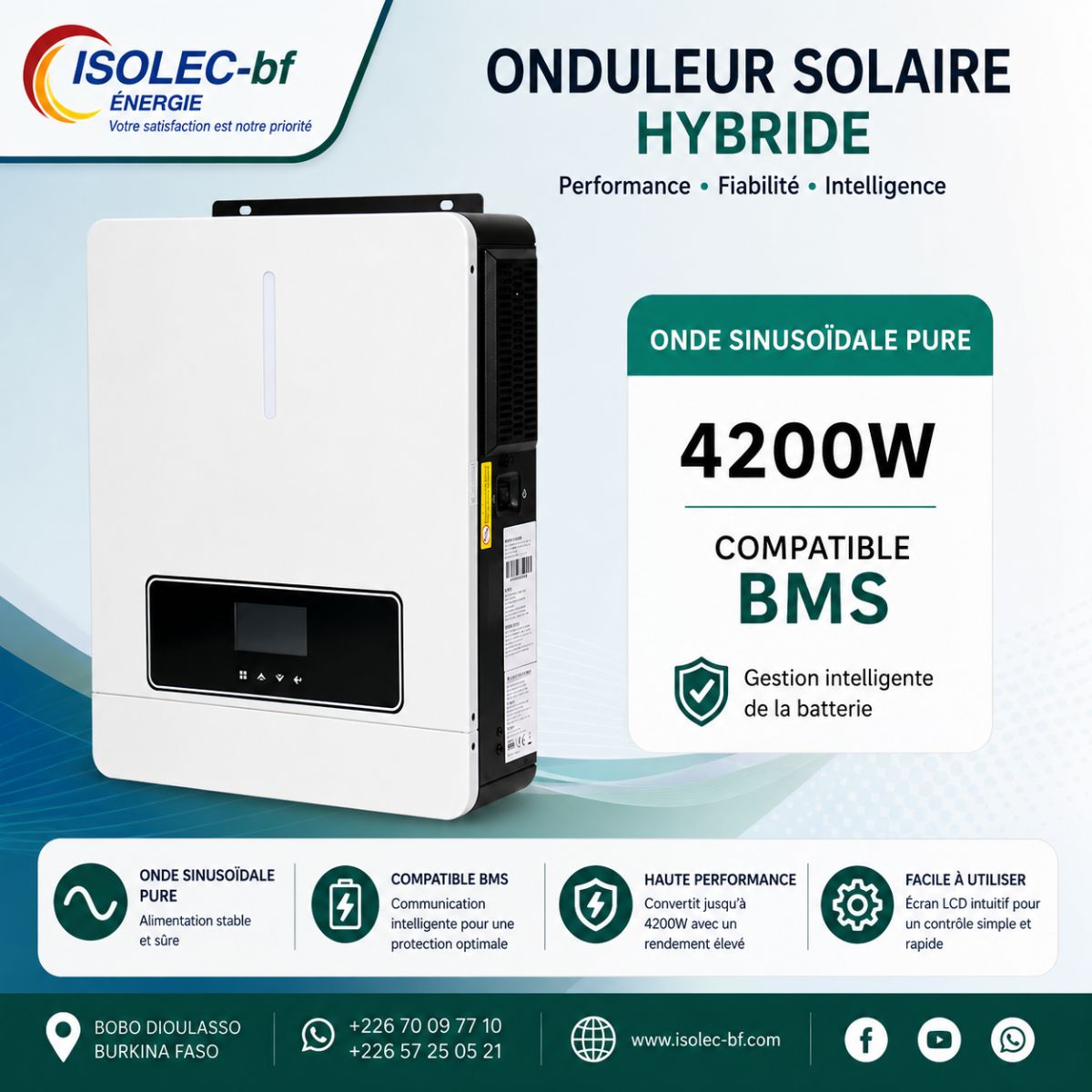 Onduleur hybride ECO 4,2KW 24V