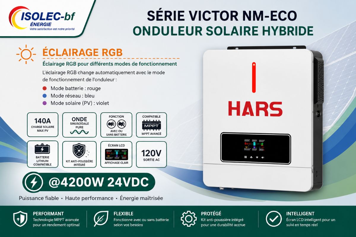 Onduleur hybride ECO 4,2KW 24V 3