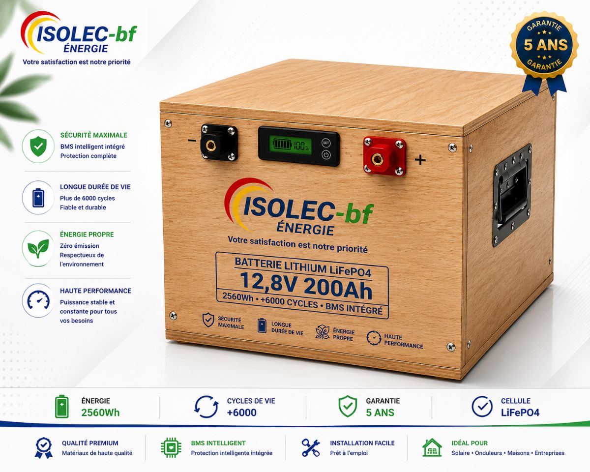 Batterie lithium sur mesure 12,8V 200Ah