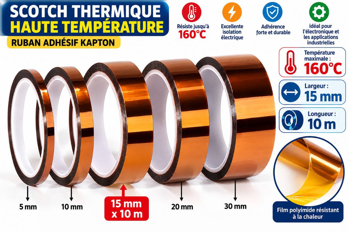 Scotch thermique 160°c 15mmx33m