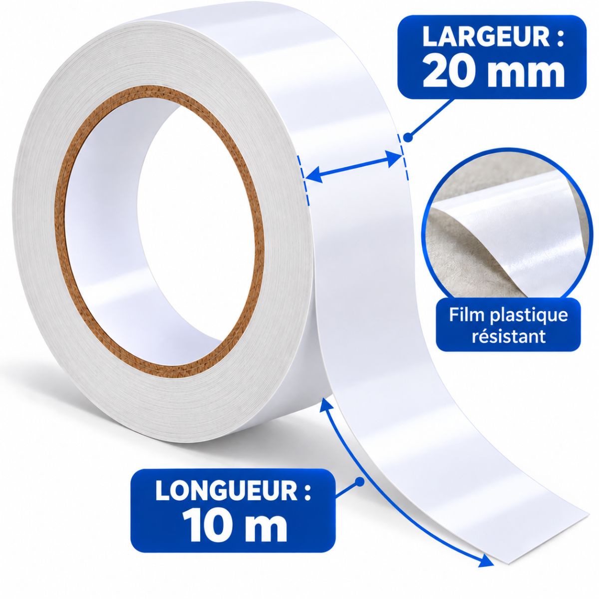 Ruban papier adhésif  20mmx10m   2